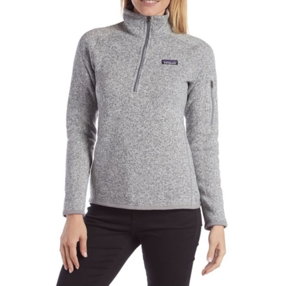Patagonia Sweaters - Patagonia Women's Better Sweater Quarter Zip Fleece Birch White - Size Small